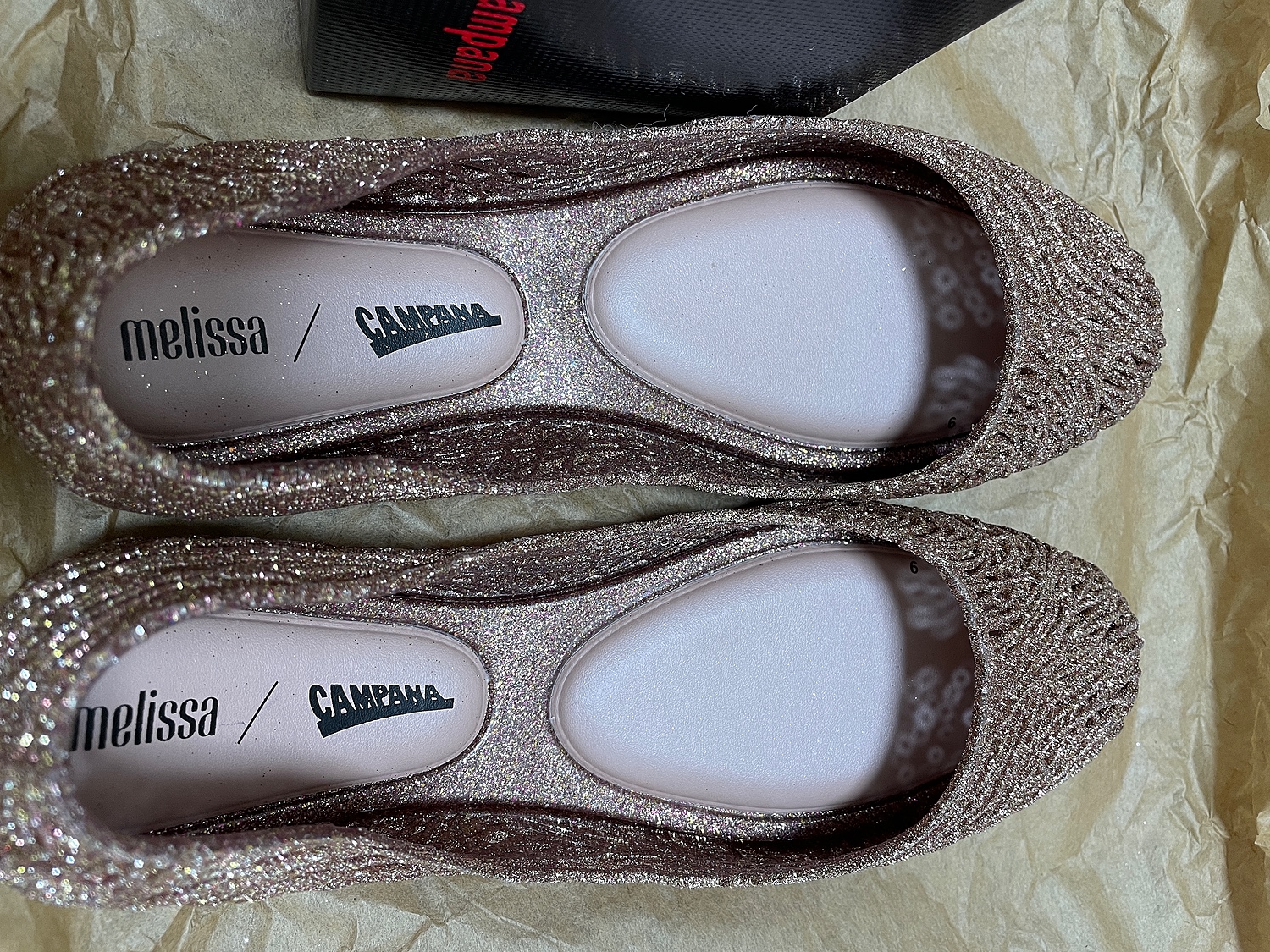Melissaグリッター CAMPANA バレエシューズ セール】＜Melissa＞グリッター CAMPANA バレエシューズ（バレエ