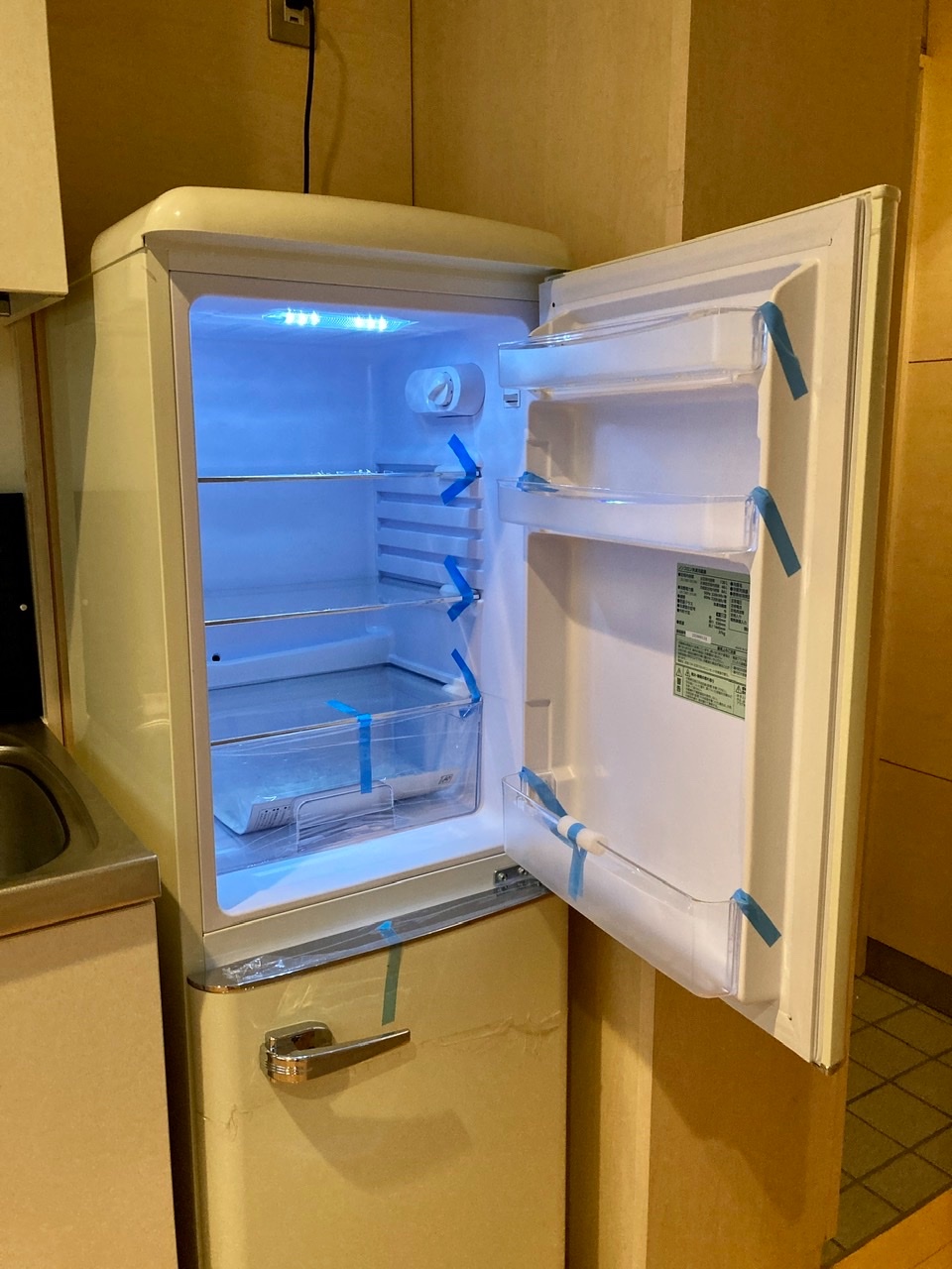 ナショナル122L パーソナルノンフロン冷凍冷蔵庫 NR-B122J - 冷蔵庫