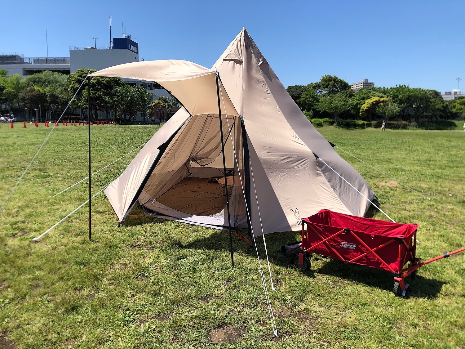楽天市場】DOD テント ワンポールテント 8人用 ティピー型テント