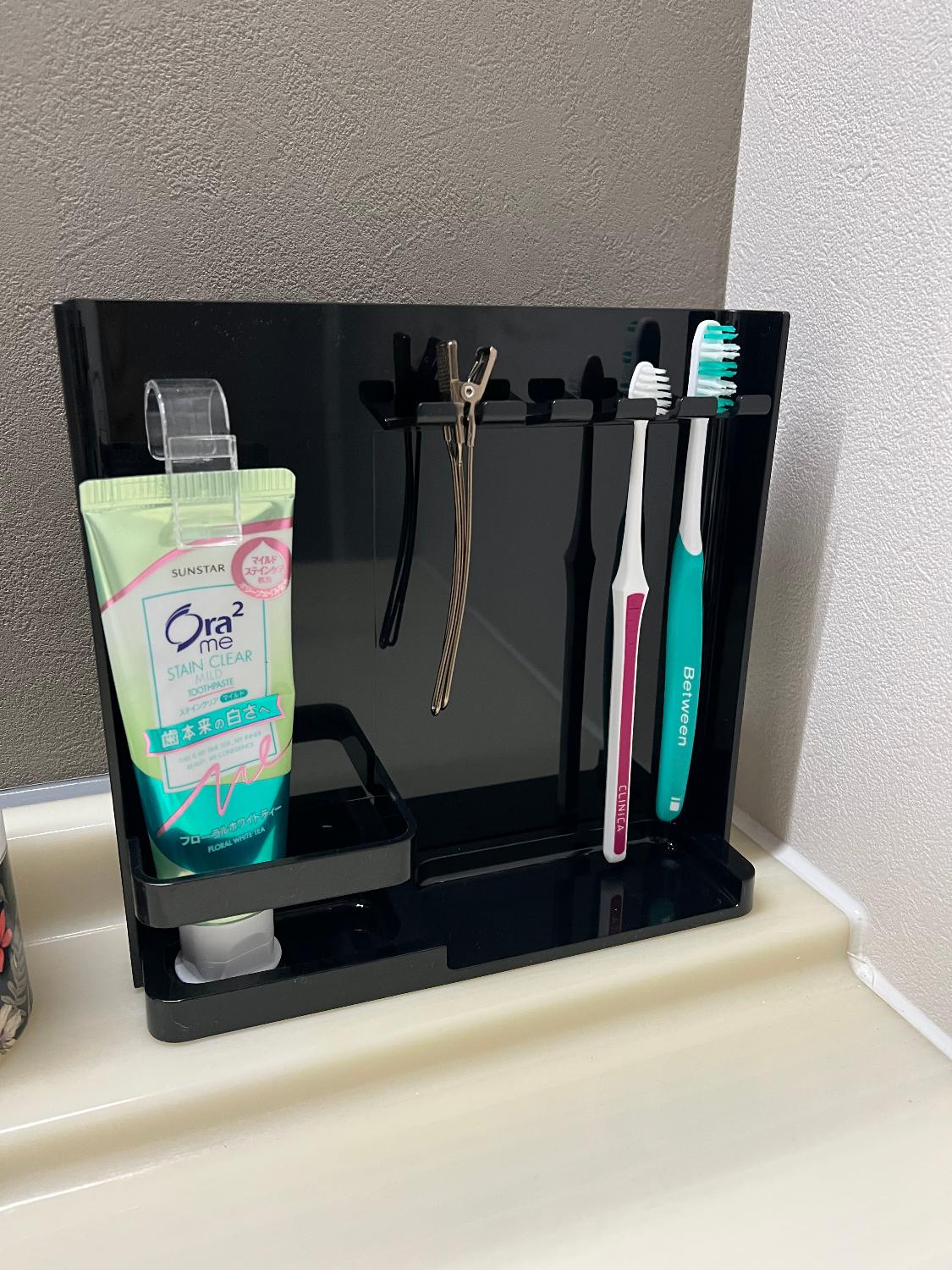 ［ 目隠し歯ブラシ＆チューブスタンド タワー レギュラー 山崎実業 タワーシリーズ 歯ブラシスタンド レビュー画像11