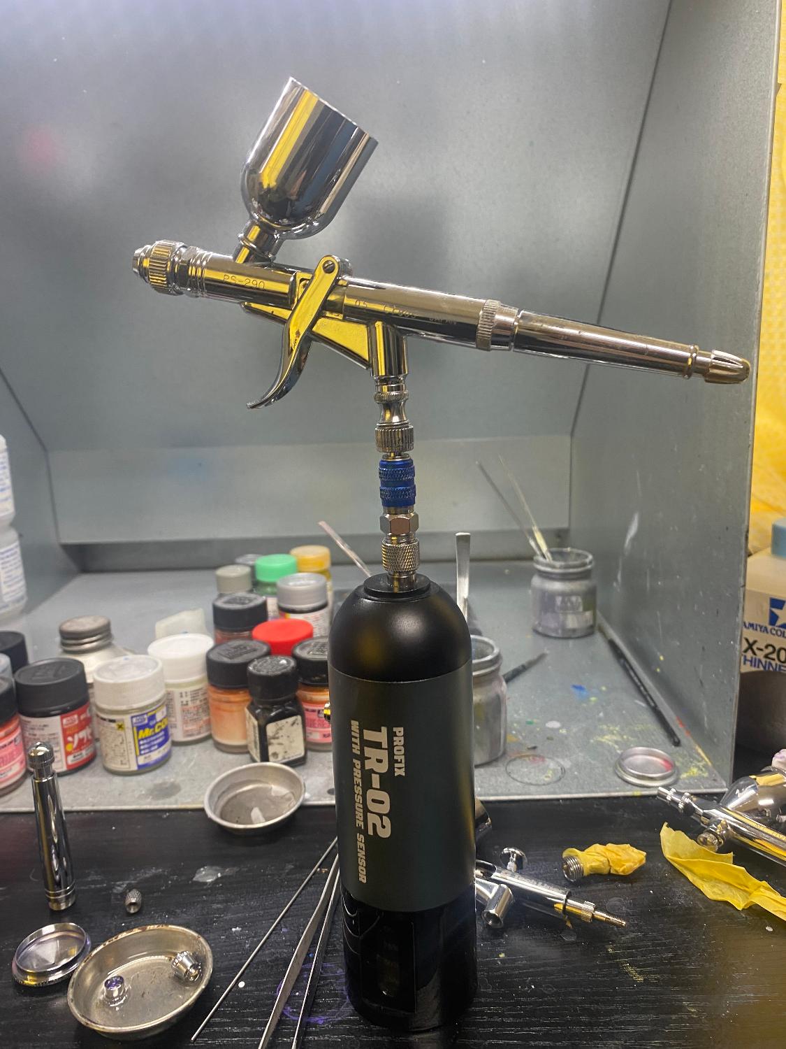 楽天市場】充電式エアブラシTR-02 PRO 充電式 コンプレッサー セット