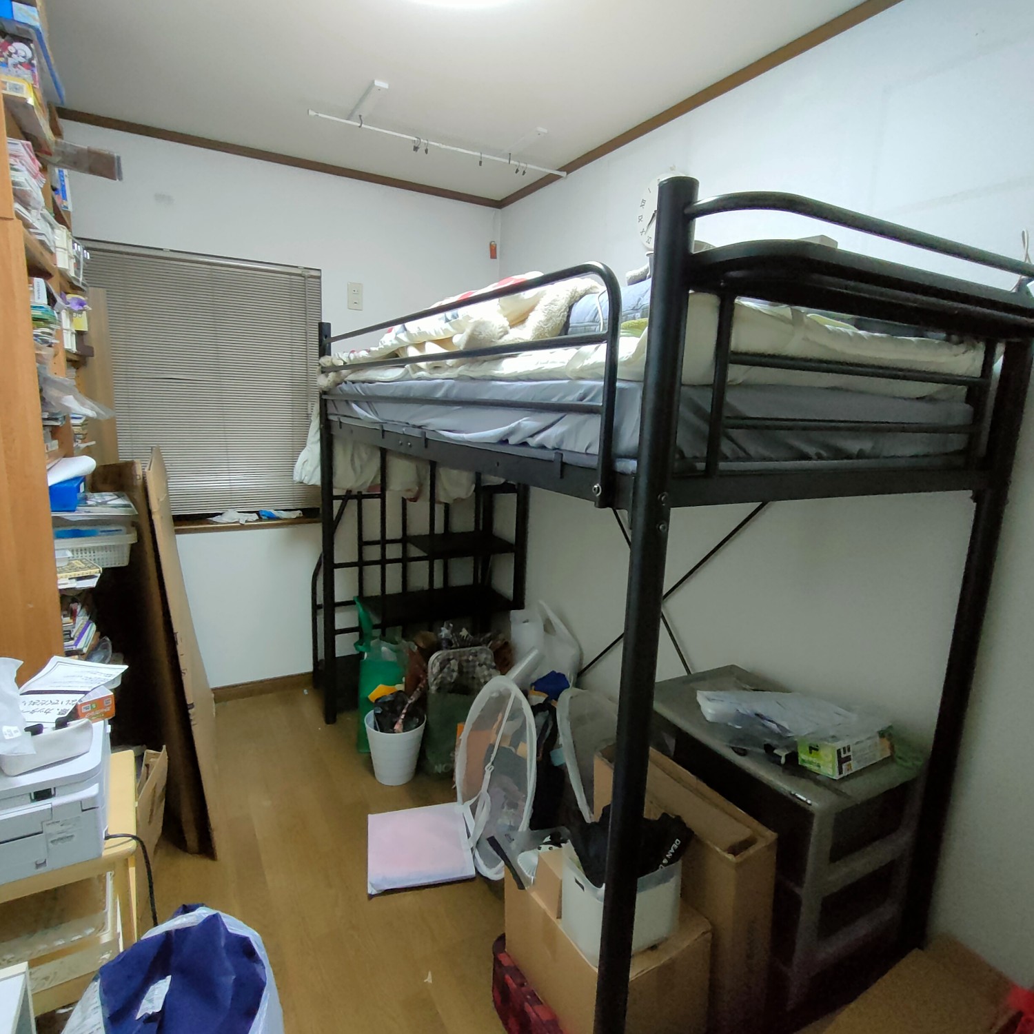 楽天市場】ロフトベッド 階段 階段付き シングル ハイタイプ ロフト