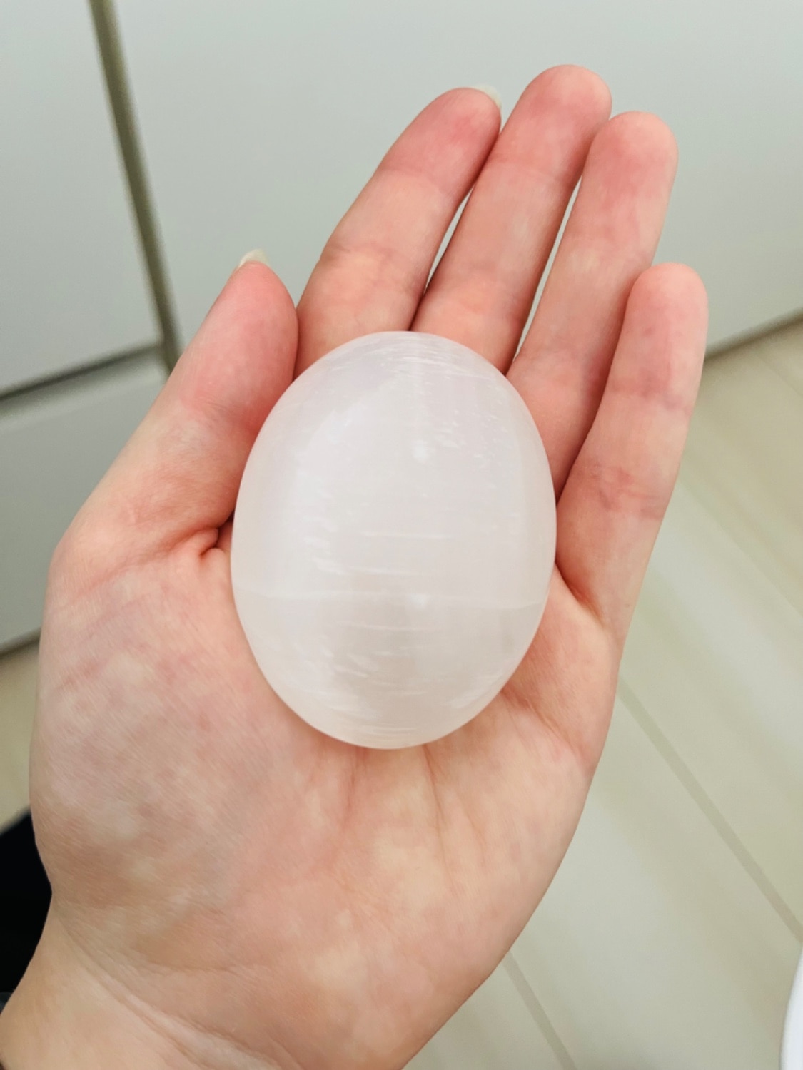 セレナイト　2個セット　ヒーリングストーン　ポーチ付き セレナイト 2個セット ヒーリングストーン ポーチ付き