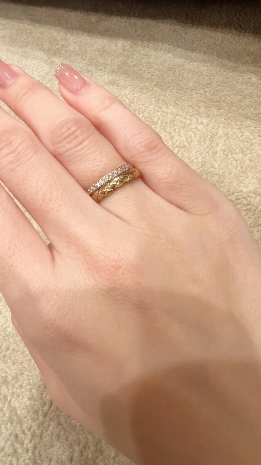 ハーフエタニティリング サージカルステンレス 金属アレルギー対応 レビュー画像12