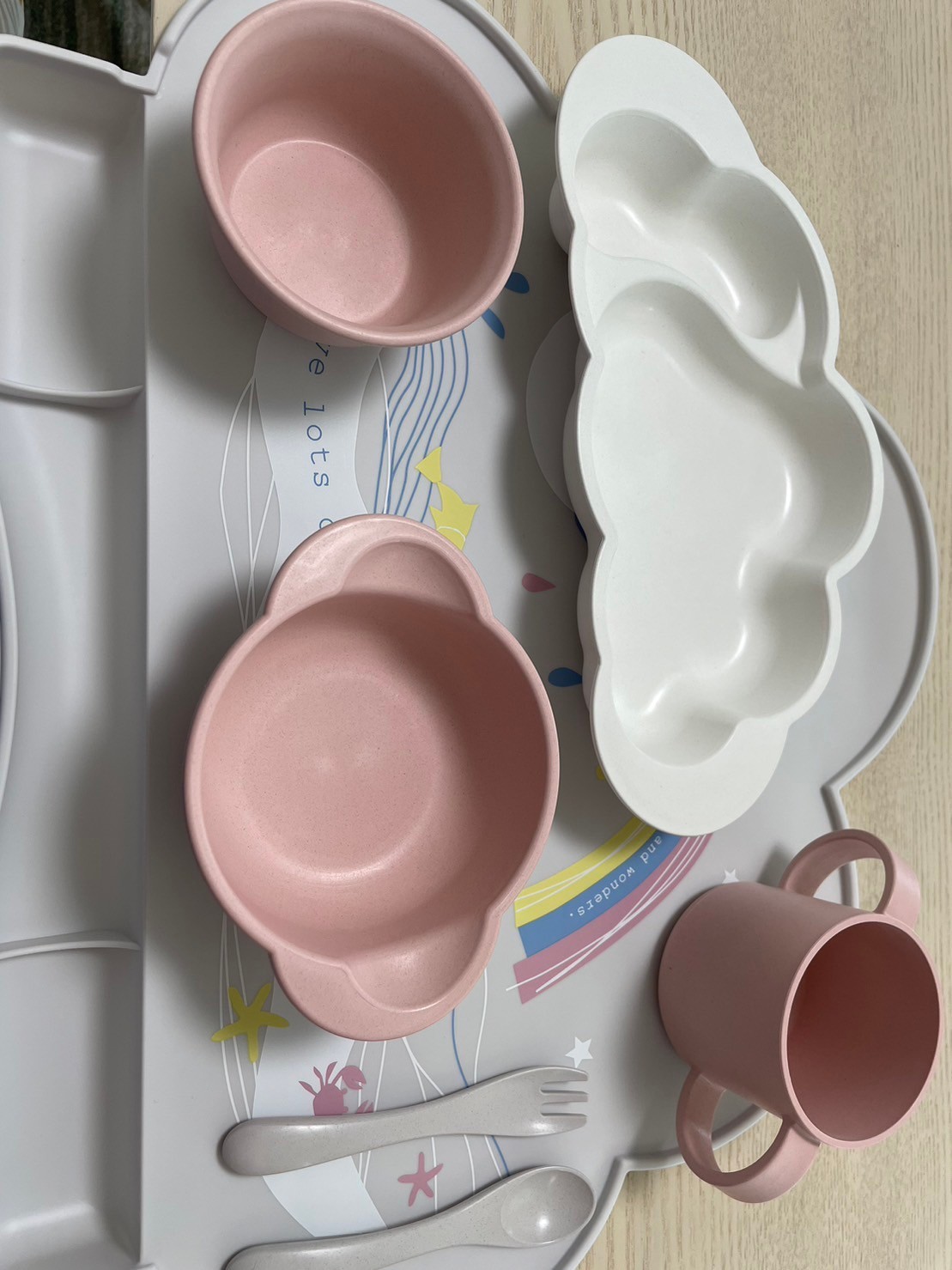 ＼無料ラッピング／ 10mois ディモワ マママンマ グランデ 食器セット + シリコン マット マママンマグランデ 10moisディモワ マママンマ食器セット レビュー画像9