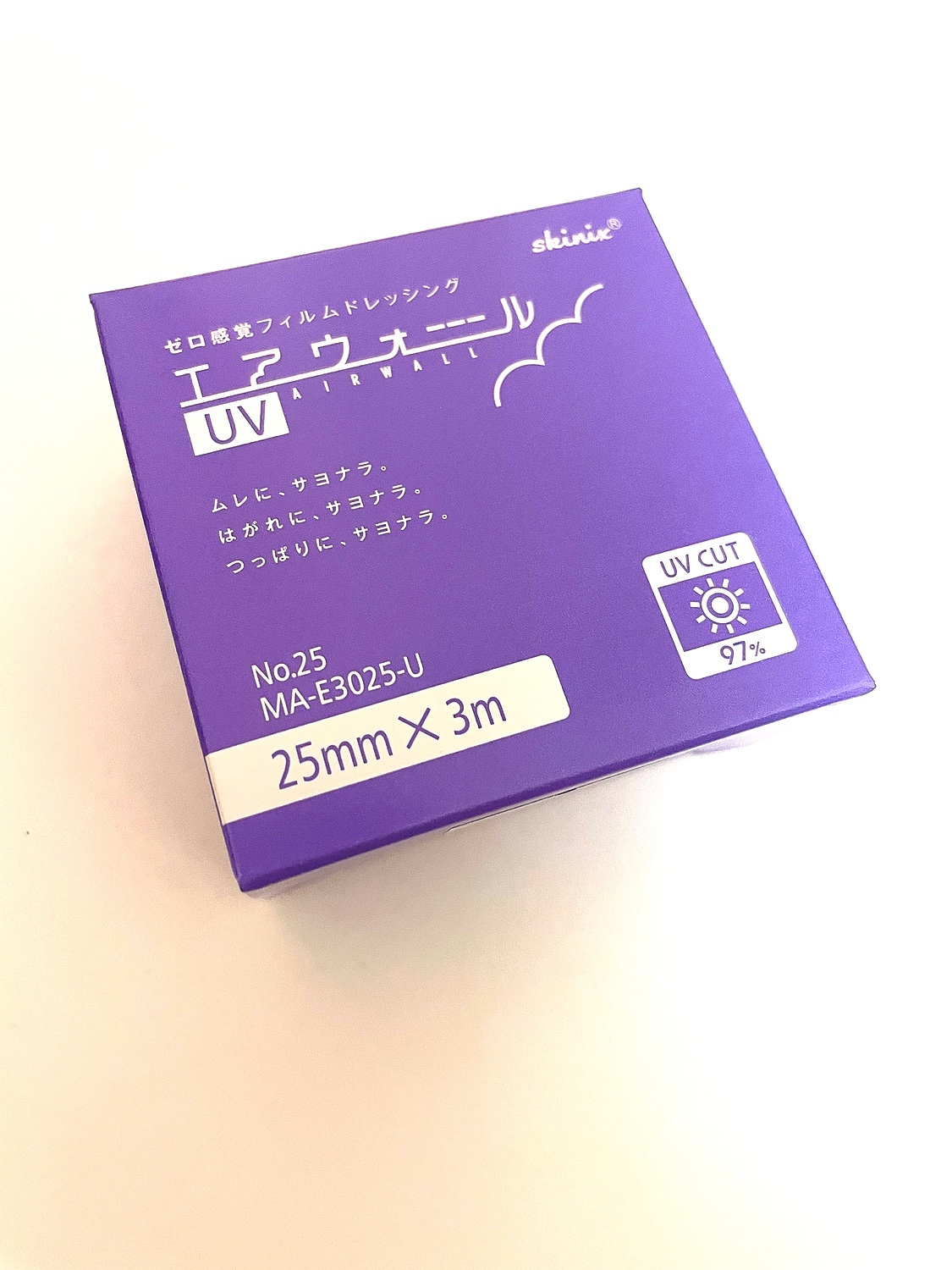 楽天市場】【あす楽】skinix エアウォールUV No.25 25mmx3m MA-E3025-U UVカット 1巻日本製 紫外線 傷ケア  目立ちにくい 剥がれに強いskinix air wall UV No.25 25mmx3m MA-E3025-U UV-cut  1roll(アスリートトライブ) | みんなのレビュー・口コミ