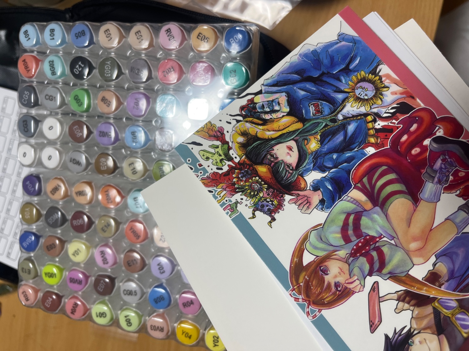 匠彩 イラストマーカー 人気プロ絵師監修72色80本マーカーペン 筆タイプ イラストマーカー プロ絵師監修 72色80本セット イラスト ペン
