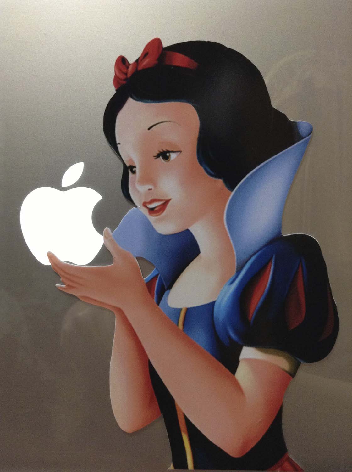【楽天市場】マックブック iPad に、りんごの部分に合わせて貼る、白雪姫のステッカー。自分好みのMACにアレンジ！Mac マック 白雪姫