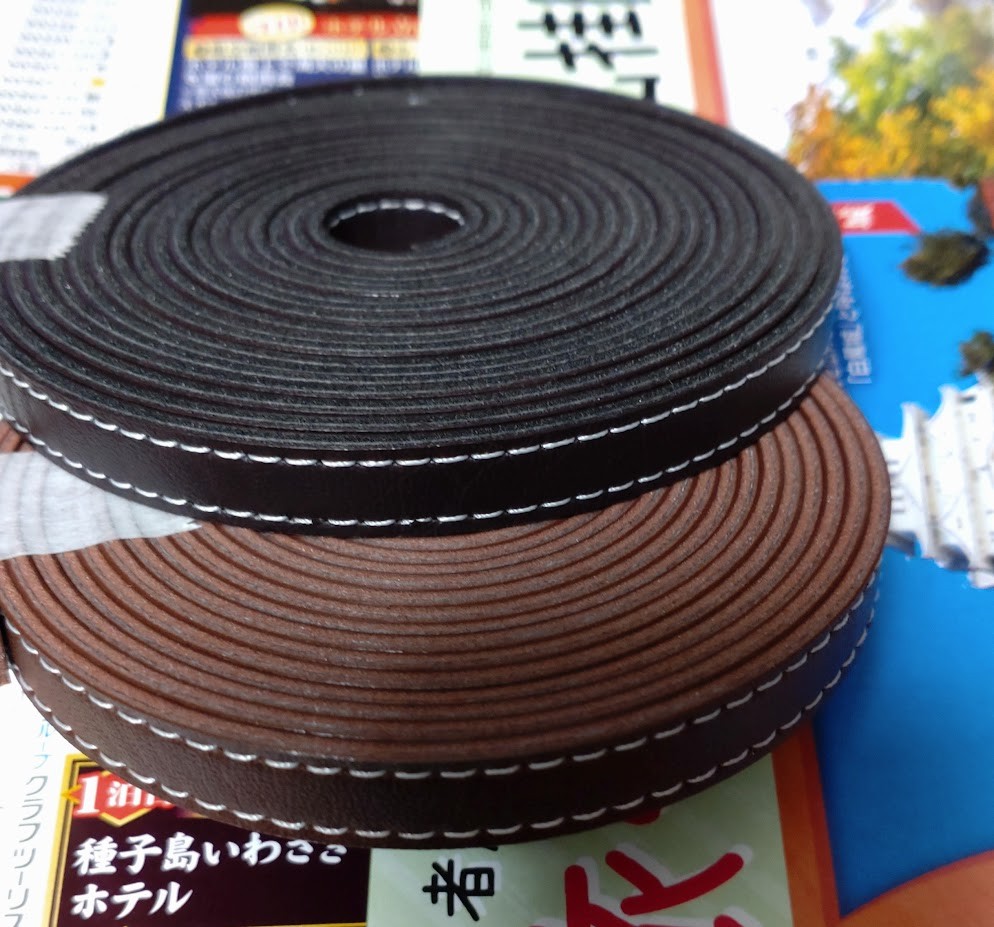 [1m単位]合皮 テープ レザーステッチテープ 10mm幅  全30色 BT-0187 INAZUMA