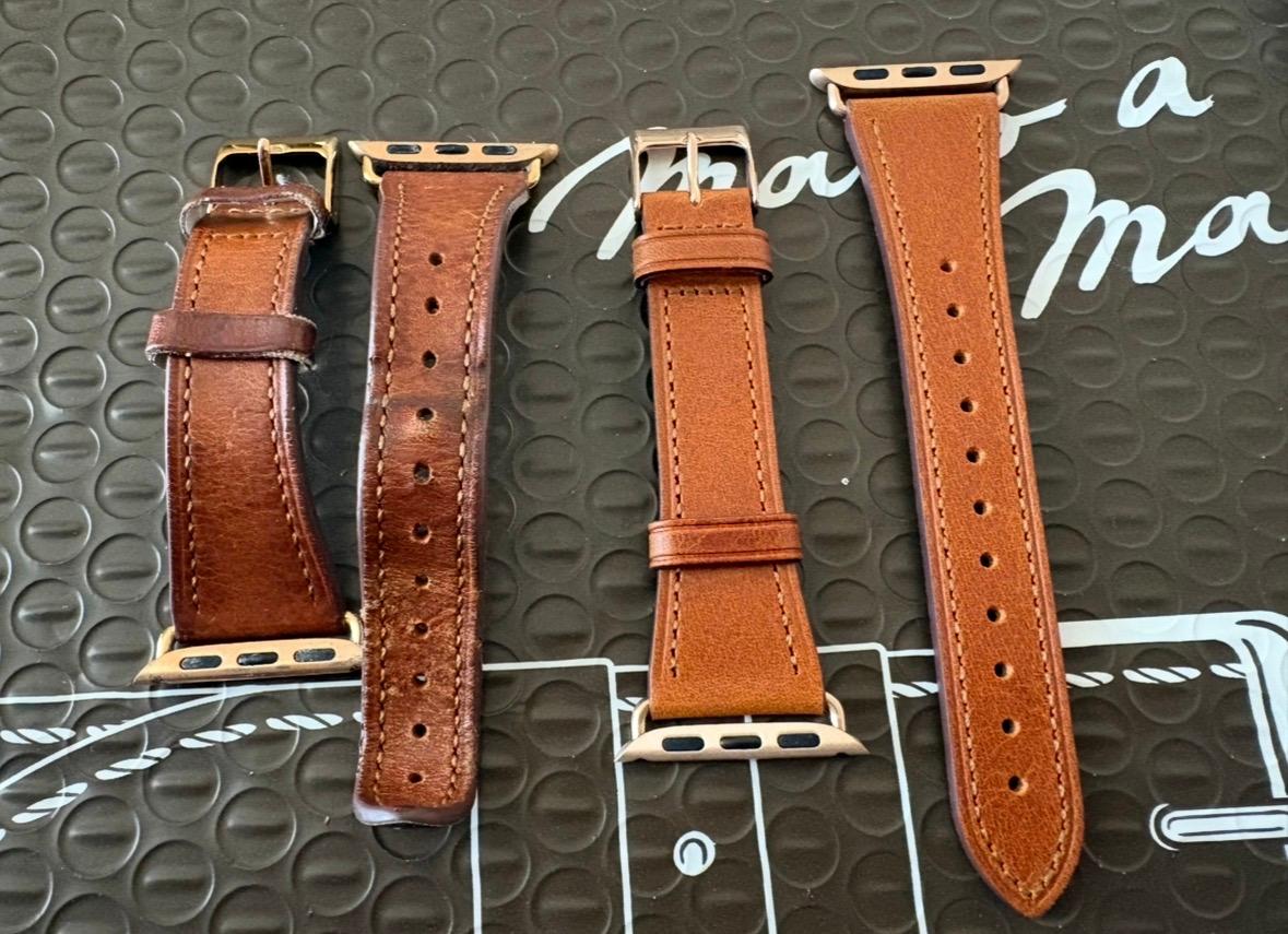 アップルウォッチ バンド レディース 革 本革 裏面防水 イタリアン レザー ベルト アップルウォッチバンド くすみカラ アップルウォッチバンド クロカラント イタリアンレザー レビュー画像9