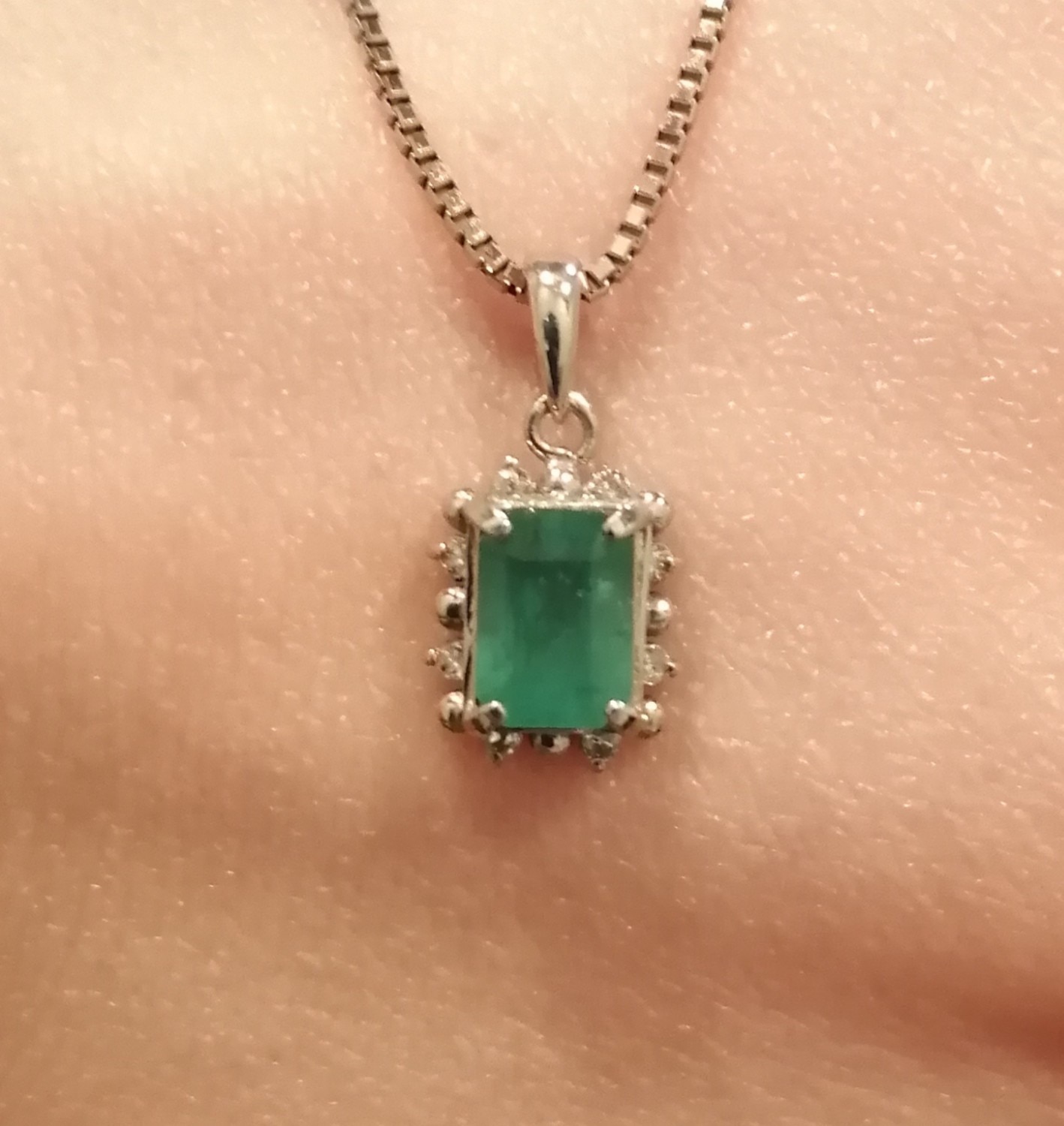 楽天市場】【選べる地金】エメラルド ペンダント 1.0ct Pt100/K10WG