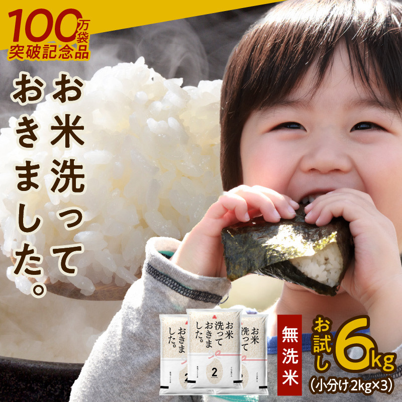 【ふるさと納税】訳あり 無洗米 6kg（小分け 2kg×3） お米洗っておきました。 国産 タワラ印 【100万袋突破記念品】 手間いらず  簡単 お手ごろ ごはんソムリエ ブレンド米 食品 常温配送 送料無料 泉佐野市(大阪府泉佐野市) みんなのレビュー·口コミ