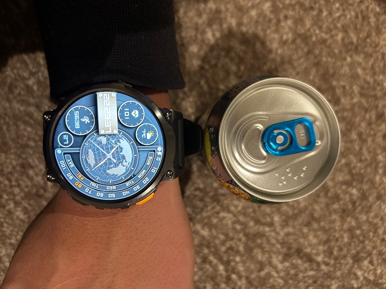 在庫あり！即納可能！スマートウォッチ 軍用規格 1.85インチ超大画面 丸型 懐中電灯 腕時計 メンズ 老眼の人に最適  スマートウォッチ 軍用規格 MOKOTOP K66 レビュー画像4