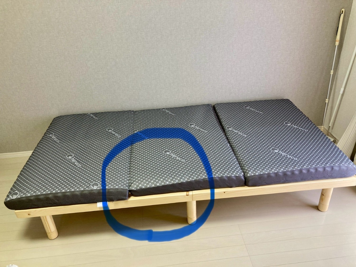 楽天市場】ネルコ 三つ折り ウレタンマットレス 薄型 クイーン ダブル