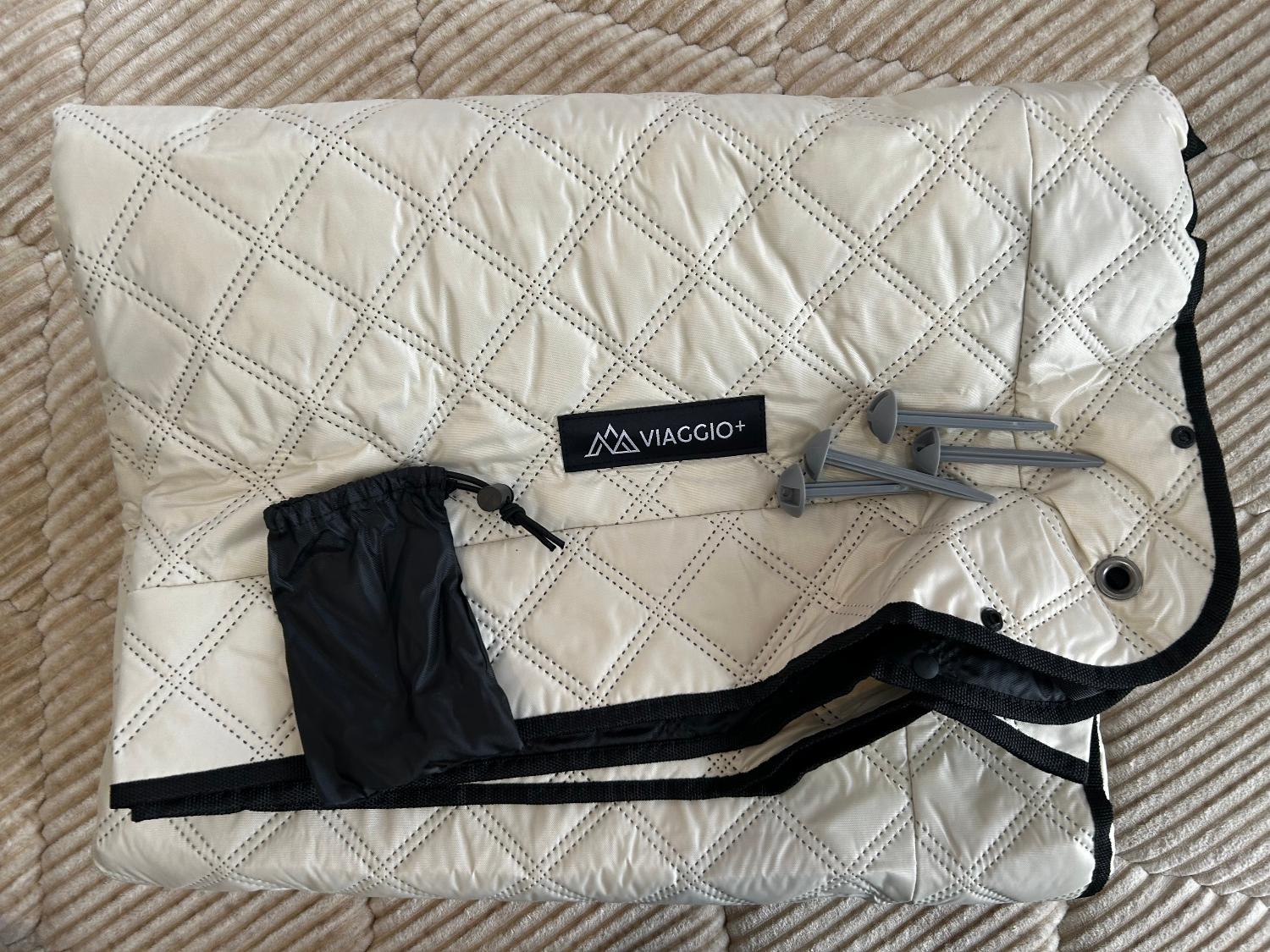 10％OFFクーポン配布★17日9:59迄 レジャーシート 厚手 大判 200×200 遠足 子供 おしゃれ 洗える ク レジャーシート ピクニックマット viaggio+ レビュー画像6