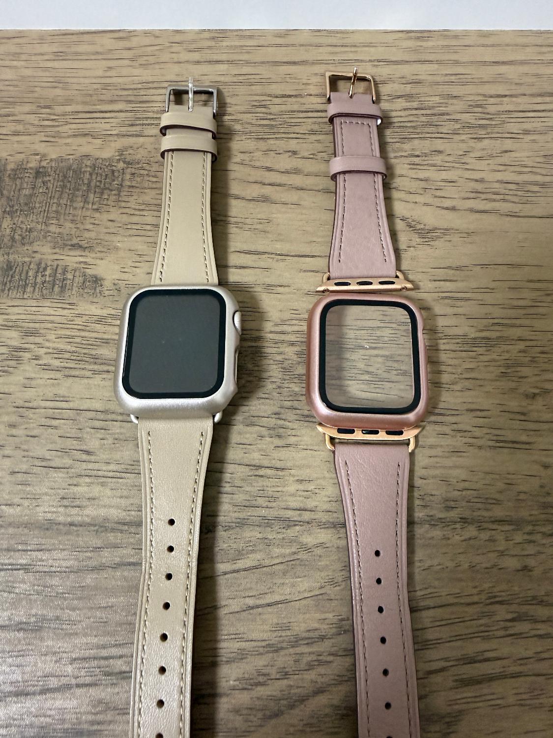 アップルウォッチ バンド レディース 革 本革 裏面防水 イタリアン レザー ベルト アップルウォッチバンド くすみカラ アップルウォッチバンド クロカラント イタリアンレザー レビュー画像5