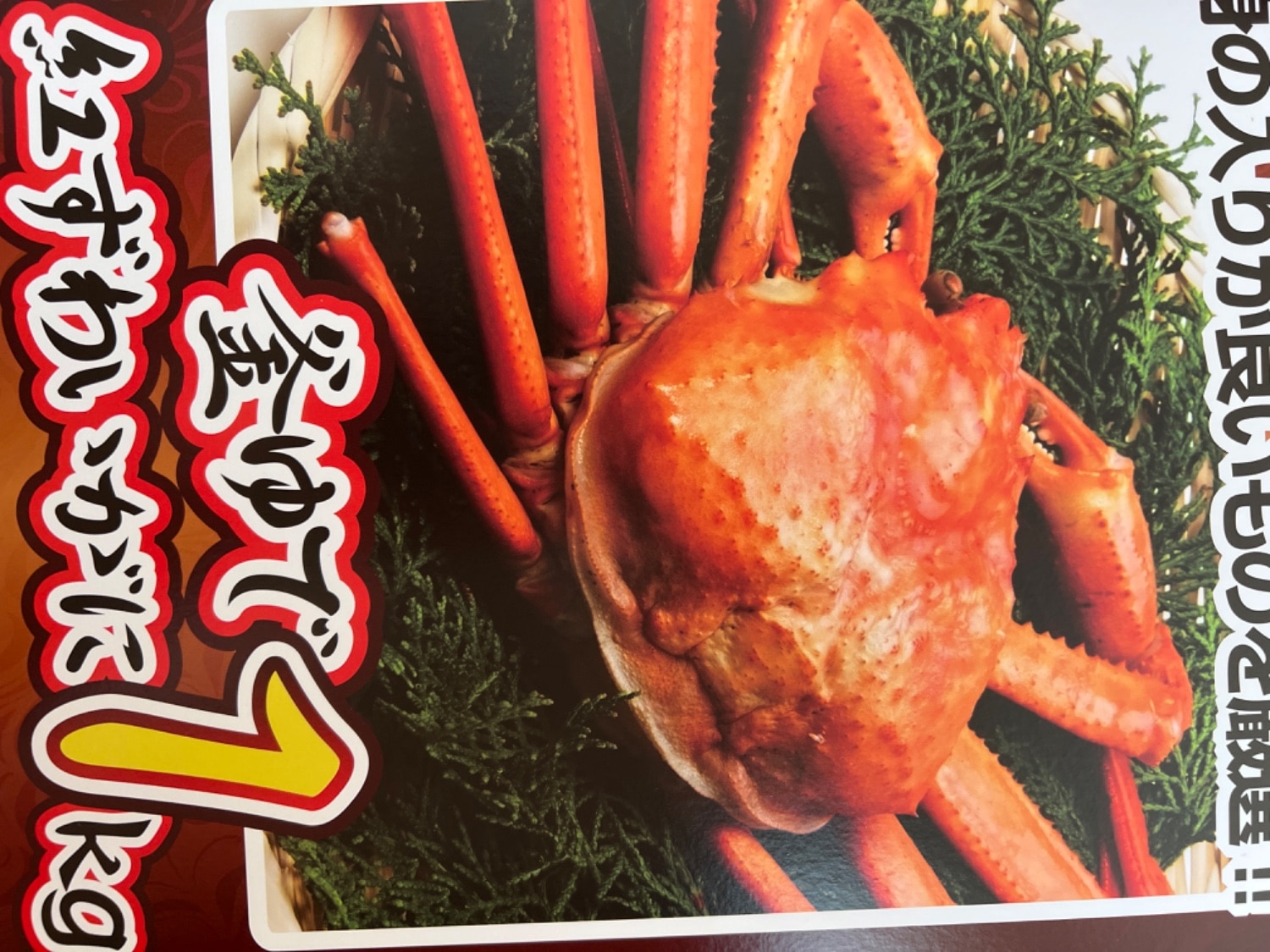 目録 釜茹で紅ズワイガニ 1kg 宴会 忘年会 目録景品 釜茹で紅ズワイガニ 1kg …身入りで厳選した蟹を専門店から