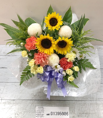 楽天市場】あす楽対応 お供え生花アレンジメント~Sサイズ 季節の ...