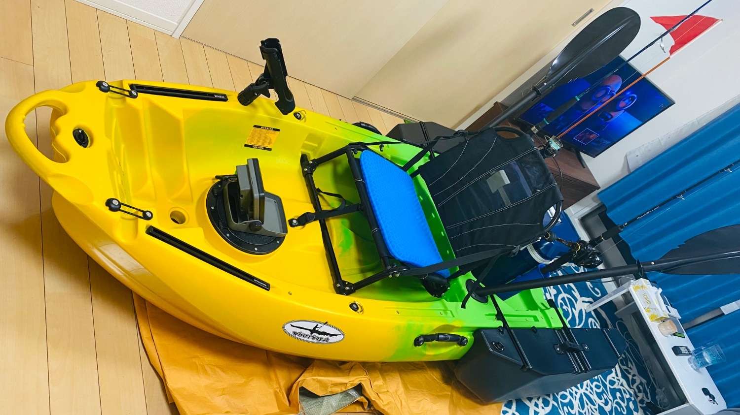 シーカヤック MAZUMEライフジャケット アルミフレームシート・船外機