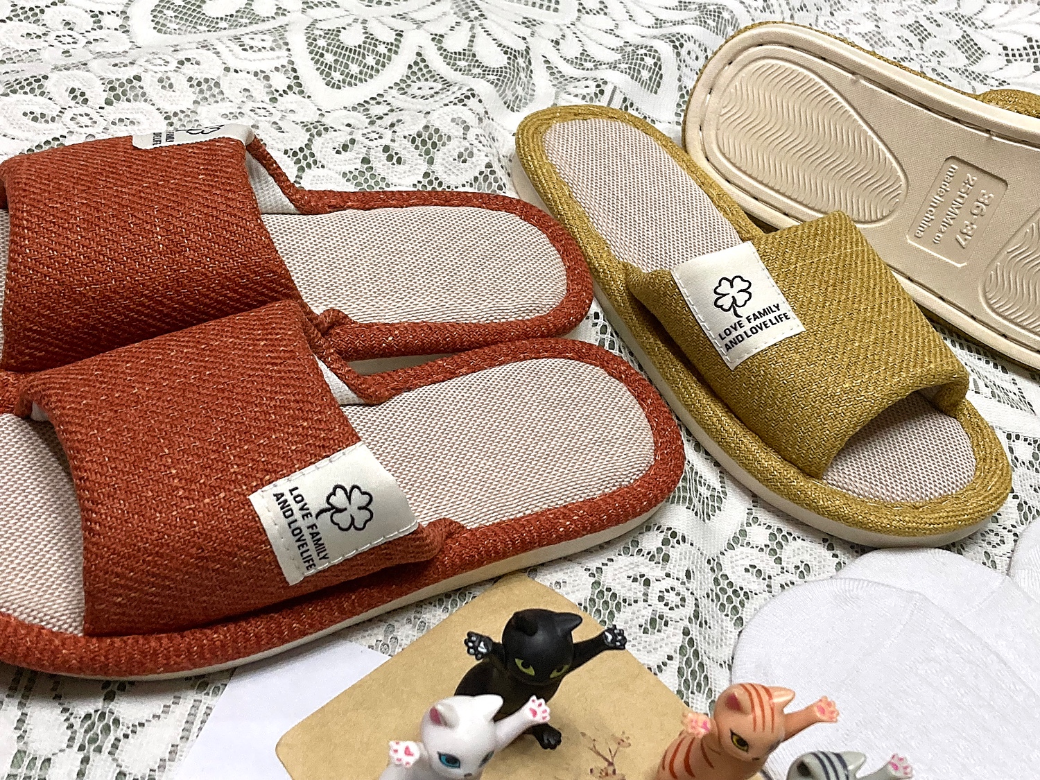【先着300名様1足790円】 夏用 スリッパ 室内用 麻 リネン メンズ レディース ソフトタイプ 通気性 ルームシューズ 部屋履き  来客用 ユニセックス ソフト おしゃれ 蒸れない 大きいサイズ 洗える 業務用 zh-016(JoliePoupee) みんなのレビュー·口コミ