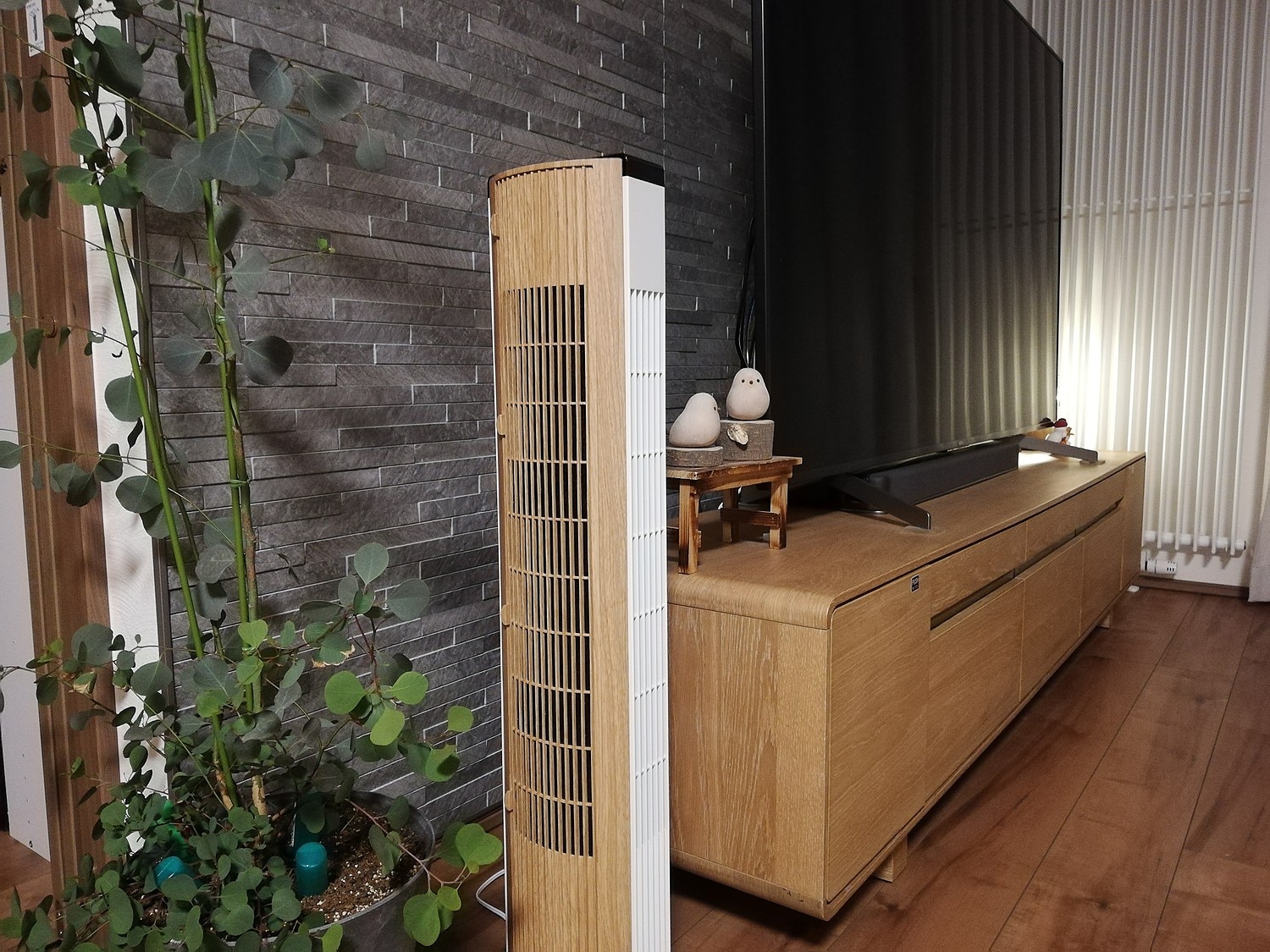扇風機 dcモーター リビングファン おしゃれ タワー スリム dc タワーファン リモコン 木目 タワー型 リビング  #AND・DECO #アンドデコ #タワーファン レビュー画像16