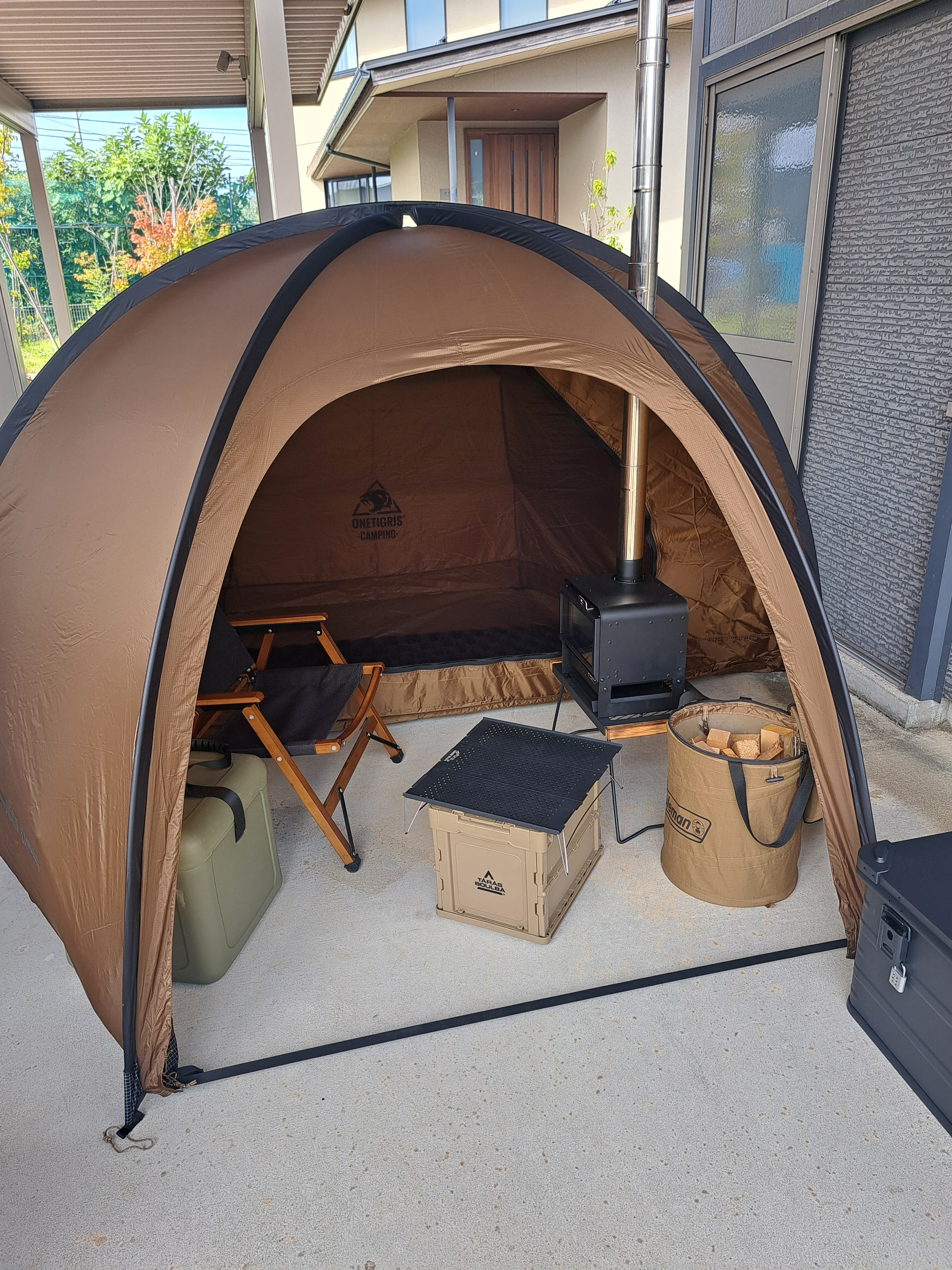 OneTigris Coco Nest 自立式ホットテント 初張り】OneTigris COCO NEST。薪ストが使えて高コスパ！ココナッツ型
