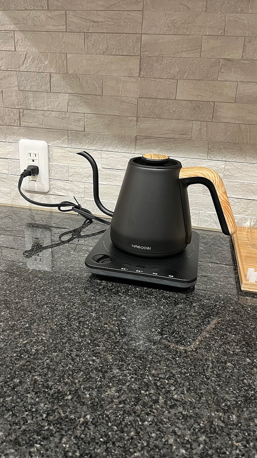 HAGOOGI 電気ケトル 1L ケトル 温度調節 電子ケトル 温度設定 細口 ステンレス 電気やかん 保温 空焚き防止 HAGOOGI 電気ケトル ハゴオギ レビュー画像15