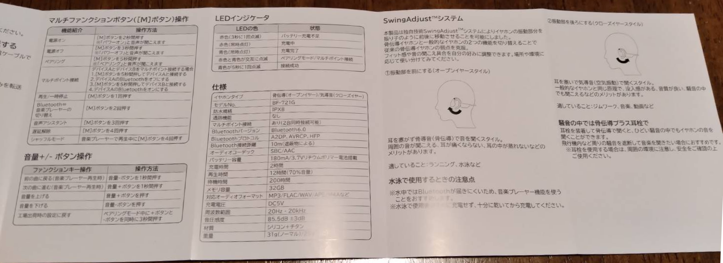 骨伝導イヤホン COMPBEAT ATHLETE ランニングイヤホン レビュー画像3