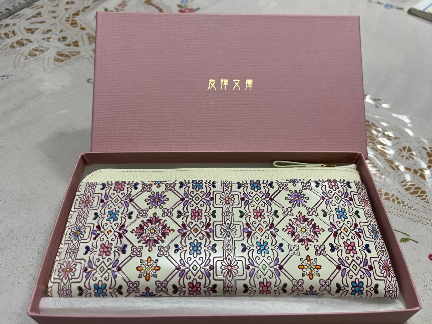 楽天市場】財布 レディース 長財布 本革 薄い L字ファスナー 日本製 花 