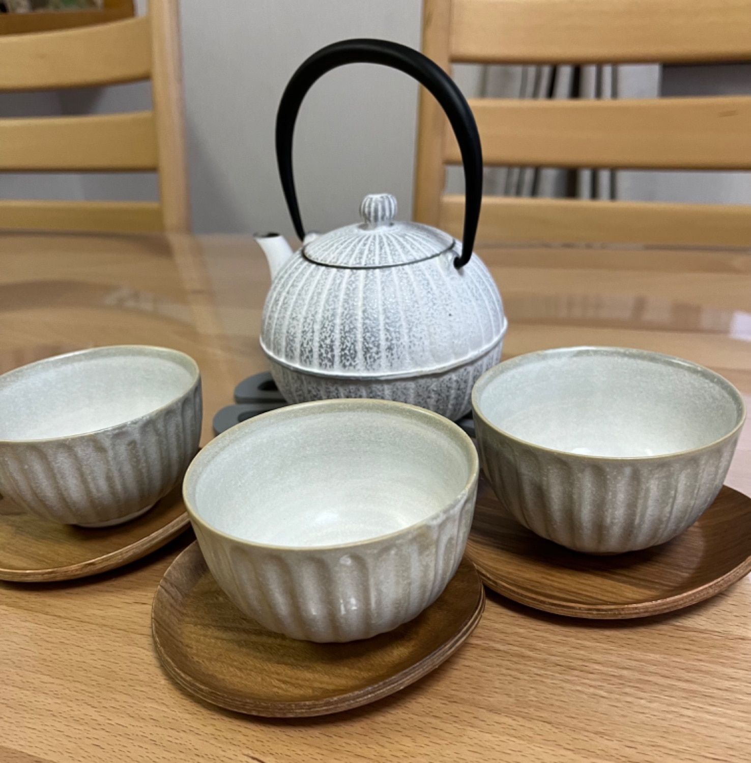 深川製磁 金牡丹ミル 茶器揃え 急須 蓋付き湯呑 5客 お皿 深川製磁