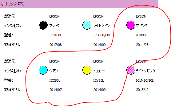 増量版 エプソン用 IC80 IC6CL80L とうもろこし 6色セット+ 黒 1本 計7本 互換インク 内容： ICB 互換インク エプソン IC80 レビュー画像10
