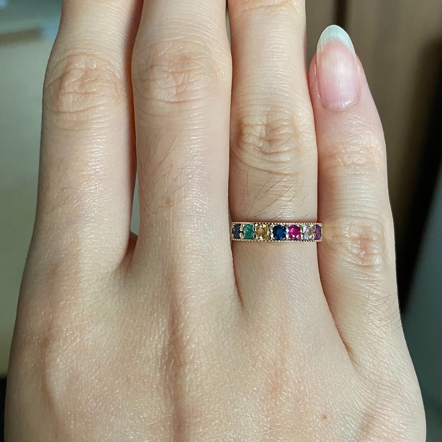 リング 指輪 レディース アミュレットリング ゴールド 太め シンプル おしゃれ 石を選べる 10金 18金 K10 K アミュレットリング 口コミ レビュー レビュー画像15