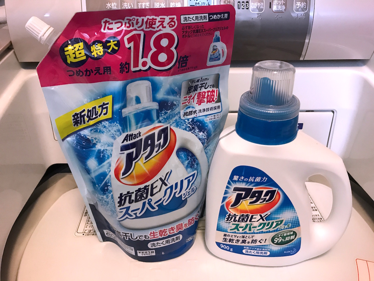 ケース販売アタック 抗菌EX スーパークリアジェル 洗濯洗剤 液体 詰替