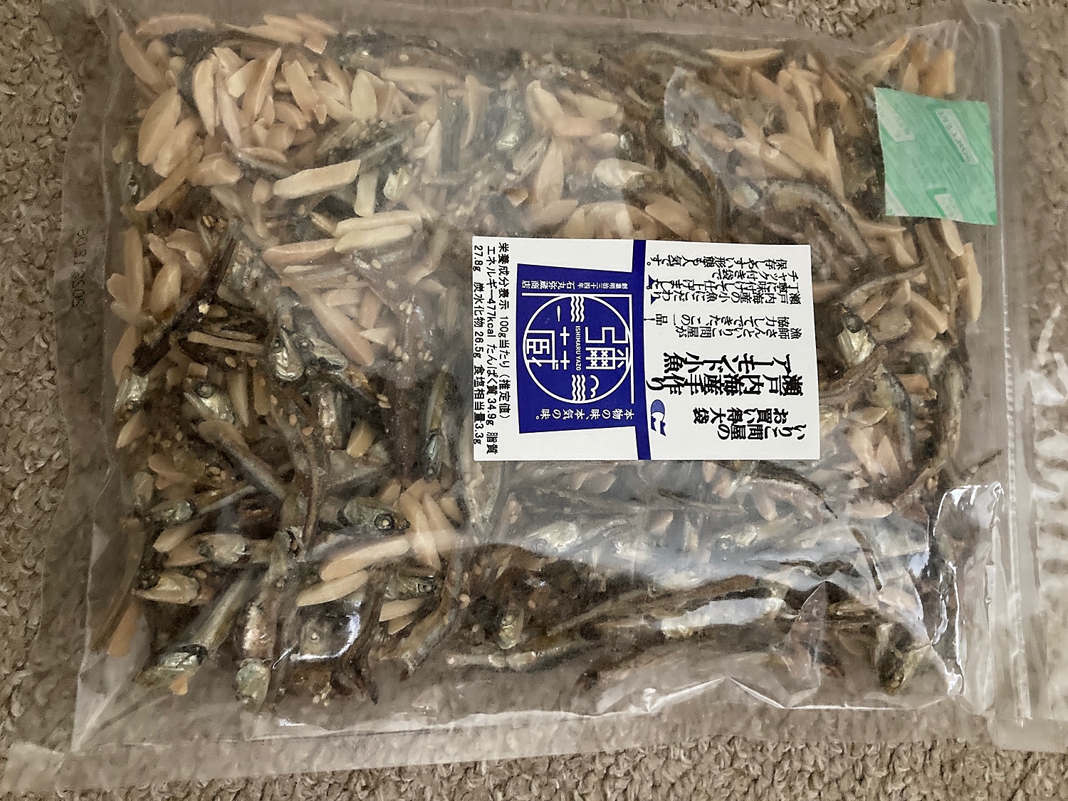 瀬戸内海産手作りアーモンド小魚 国産 370g 石丸弥蔵商店 - 魚介類