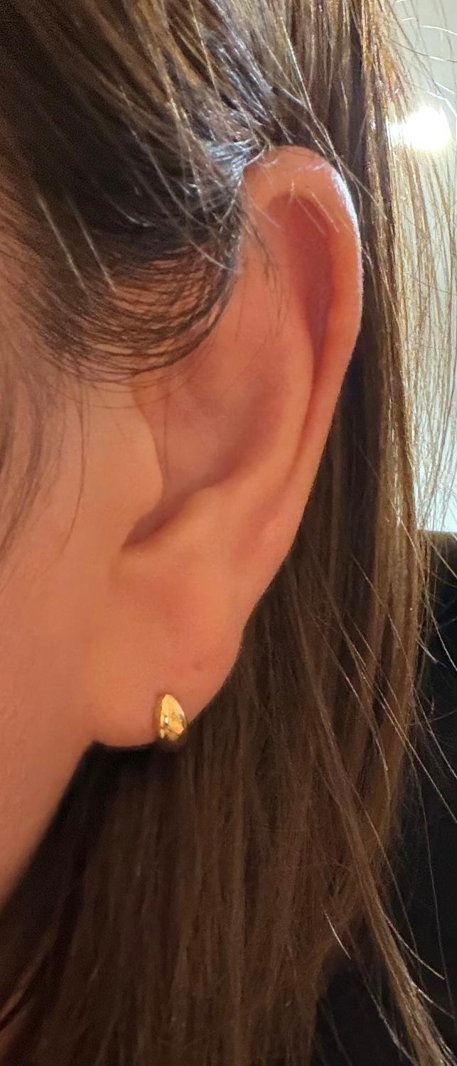 楽天市場】K18中折れ式フープピアス(10mmスピンドル)(18金 18k