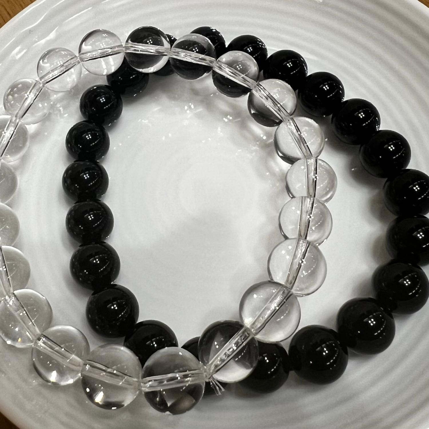 楽天市場】4A【 黒水晶 モリオン ブレスレット 】8mm-8.5mm×23珠前後