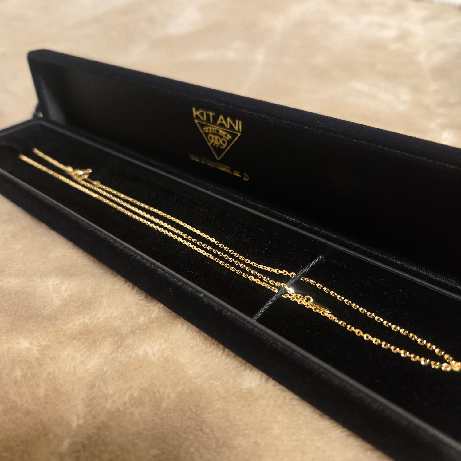 楽天市場】K18 小豆 スライドチェーン 幅1.4mm/最長50cm 約3.6g