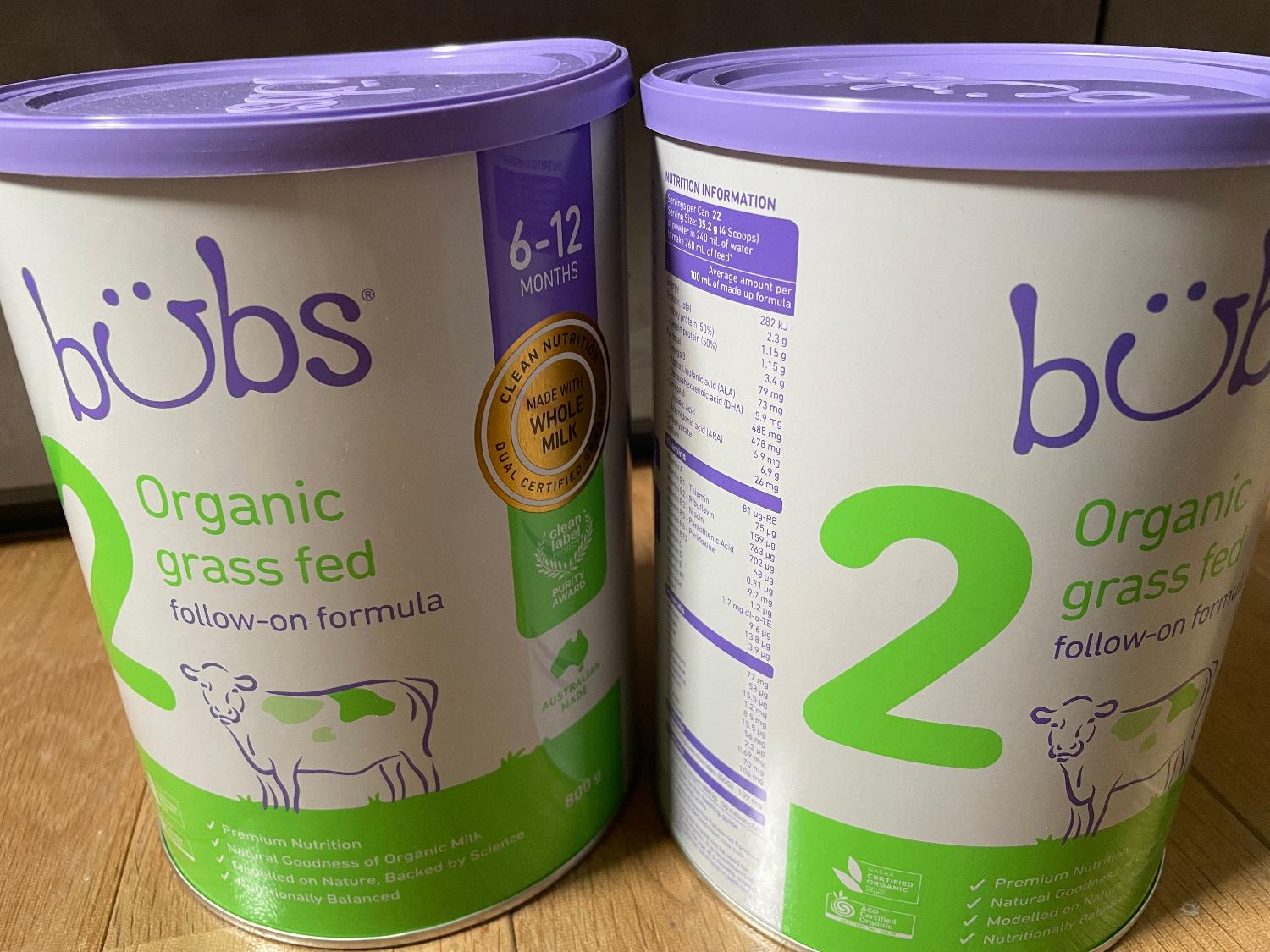 楽天市場】Bubs（バブズ）オーガニック Organic 粉ミルク ステップ2（6