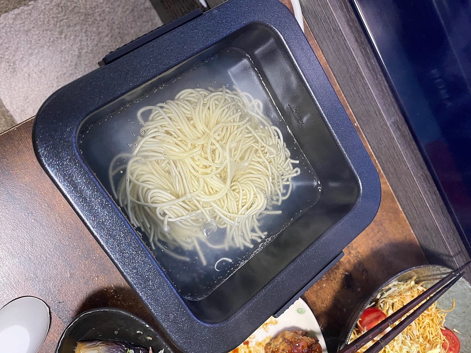 電気鍋 調理 四角 袋麺 ケトル 一人用 料理 インスタントラーメン 鍋 公式