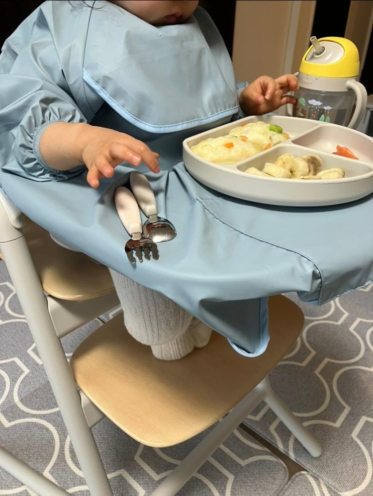 テーブルクロス一体型エプロン お食事エプロン 離乳食エプロン レビュー画像11