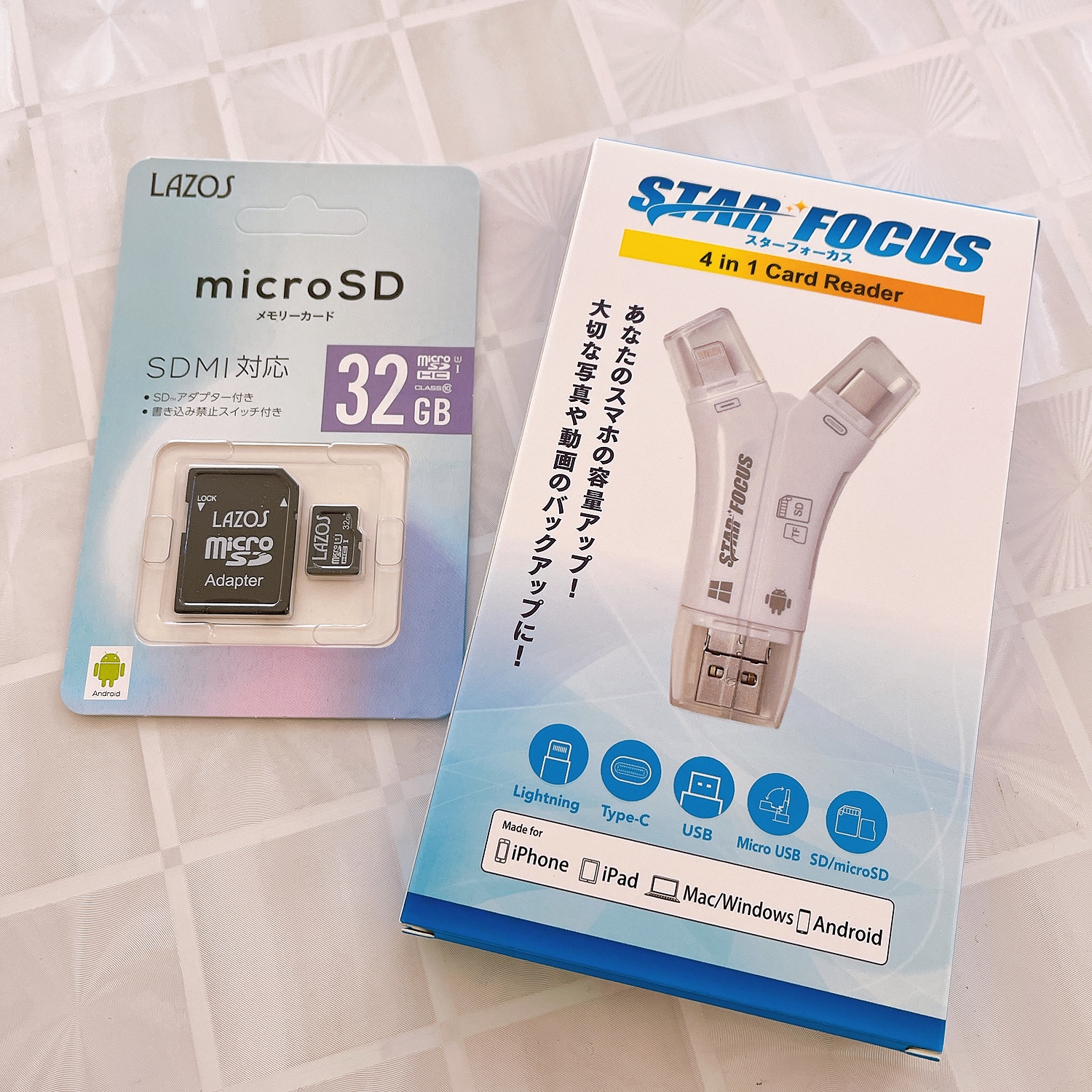 【7/23 クーポン最大10%OFF】【マイクロSDカード 32GBセット】【楽天1位 28冠】【スターフォーカス正規品】送料無料 1年保証  日本語取説付 1TB対応 SDカードリーダー iPhone バックアップ USB USBメモリ 写真 microSDカードリーダー データ SDカードカメラ  ...