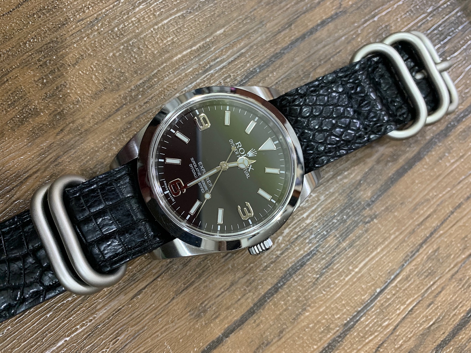 THE SOLE クロコダイル NATO ベルト - 時計