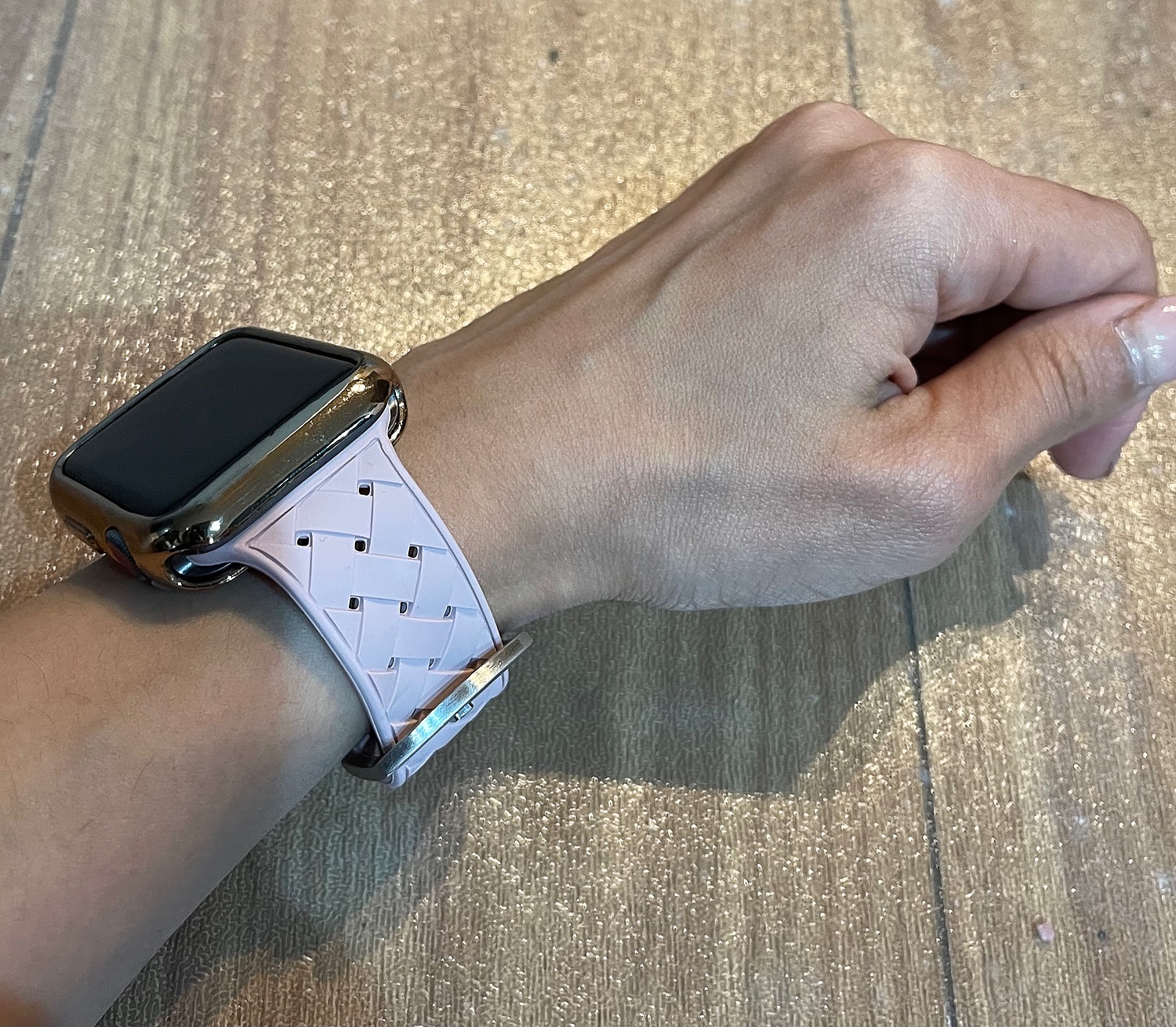 Apple Watch キラキラ チェーンバンド シルバー 38 40 41mm 適当な価格