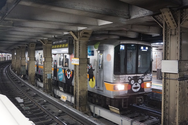 銀座線 01系 「くまモンラッピング電車」上野 & 渋谷