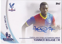 Topps PREMIER GOLD 2013 YANNICK BOLASIE　直筆サインカード
