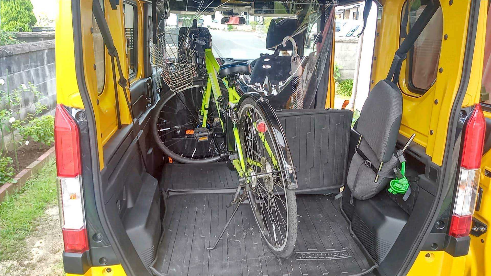 N Van 電動アシスト自転車積載状態 酒とn Vanと自転車と 楽天ブログ