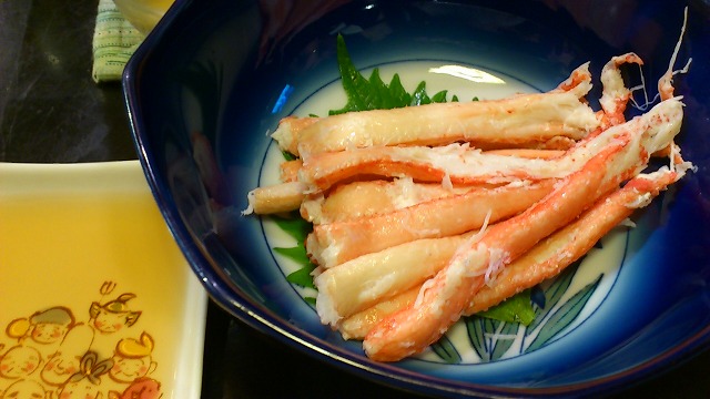 ズワイガニの酢の物