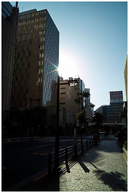 ホテル周りの朝日
