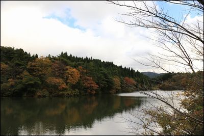 池と紅葉131111