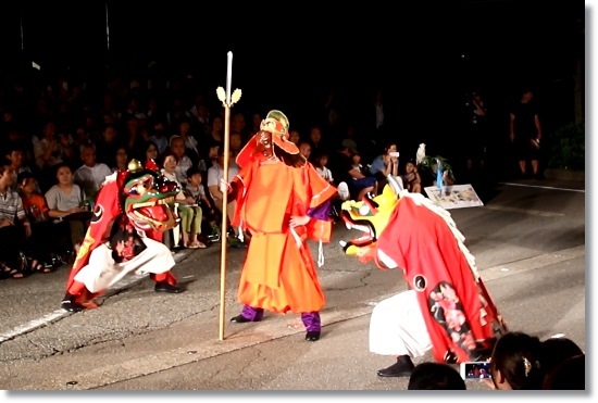 山代大田楽-22 獅子舞-2 15.8.2